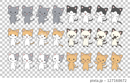 Cat illustration set 2 127168672