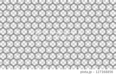 A tortoiseshell net frame surrounded by a thick hexagon A tortoiseshell net frame surrounded by a thick hexagon 127168856