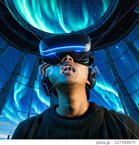 VRで宇宙を体験、オーロラの光に包まれる没入感 127169075