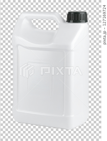 White Plastic Jerry Can with Built In Handle at The Top 127169724