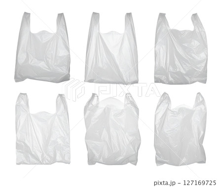 White Plastic Grocery Bags 127169725