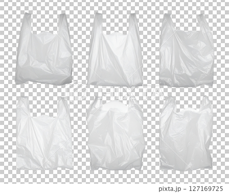 White Plastic Grocery Bags 127169725