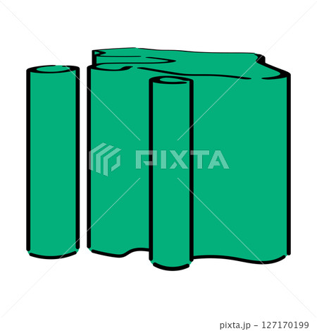 手書き_アゼルバイジャン_カザフ_ベクター素材_アイソメトリックイラスト 127170199