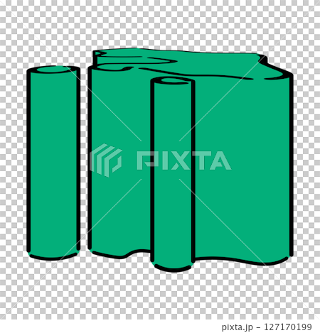 手書き_アゼルバイジャン_カザフ_ベクター素材_アイソメトリックイラスト 127170199