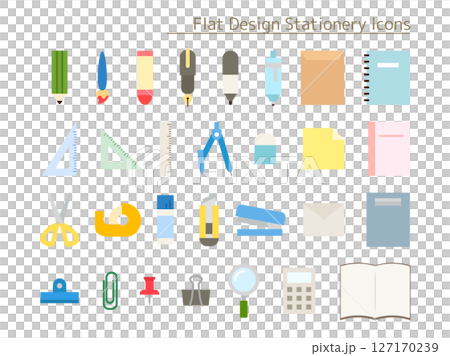 文具_フラットデザインアイコン 127170239