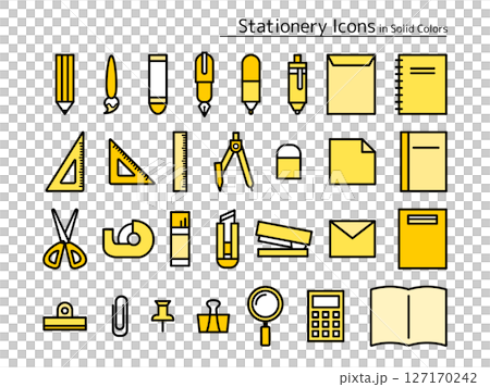 文具圖示(黃色) 文具圖示(黃色) 127170242