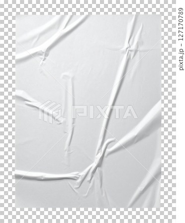 Crumpled White Paper Texture 127170789