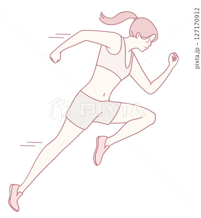 A Dynamic Running Woman Illustration perfect for Fitness and Health Graphics and Designs A Dynamic Running Woman Illustration perfect for Fitness and Health Graphics and Designs 127170912