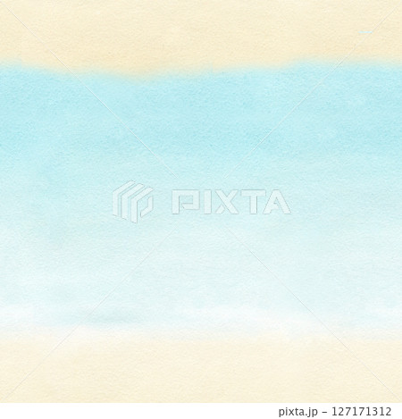 Underwater background sea water, sand bottom seamless pattern gradient watercolor illustration seascape. Ocean scene for design composition on sea theme. Marine life for packaging, kids room design Underwater background sea water, sand bottom seamless pattern gradient watercolor illustration seascape. Ocean scene for design composition on sea theme. Marine life for packaging, kids room design 127171312