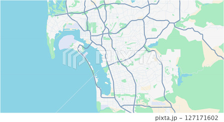 Layered editable vector illustration outline Map of San Diego,USA Layered editable vector illustration outline Map of San Diego,USA 127171602