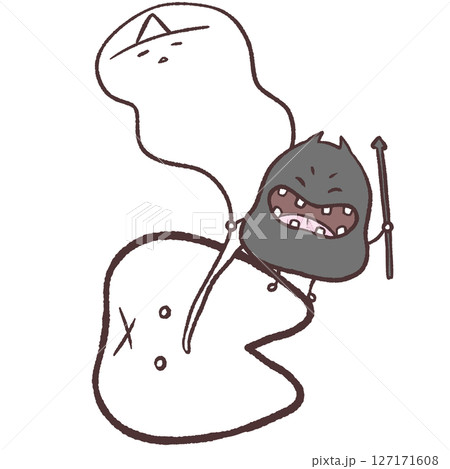 ダメになった歯のイラスト ダメになった歯のイラスト 127171608