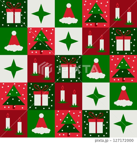 Twinkling snowflakes gift seamless Checkered Christmas Pattern New Year Twinkling snowflakes gift seamless Checkered Christmas Pattern New Year 127172000