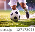 サッカー：シュートシーン 127172053