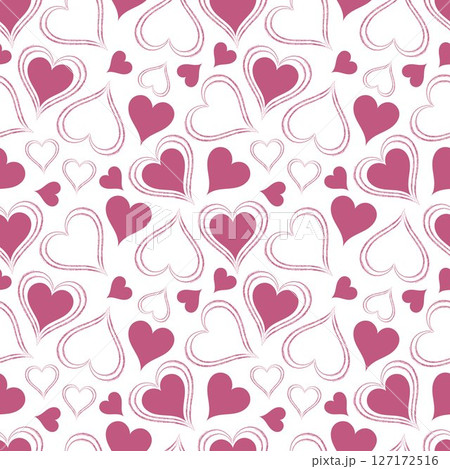 Heart love pink pattern seamless valentine romantic 127172516