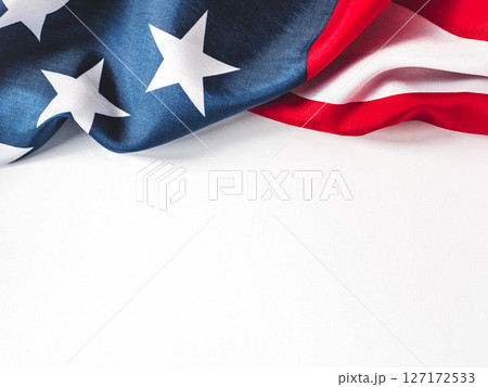 American Flag on white background. Greeting card American Flag on white background. Greeting card 127172533