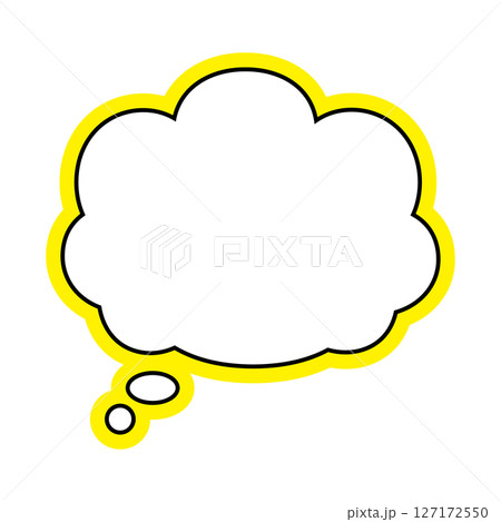 シンプルな吹き出しのイラスト もこもこ シンプルな吹き出しのイラスト もこもこ 127172550