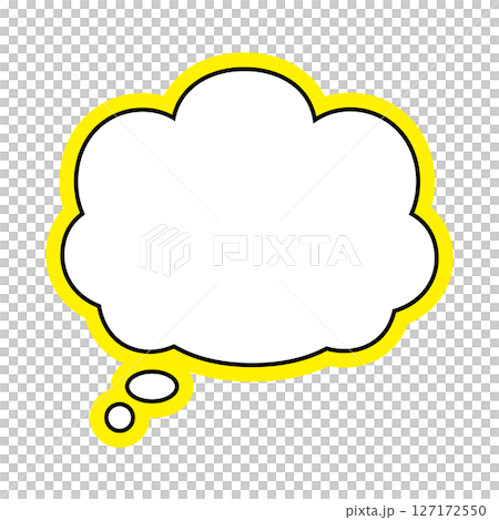 シンプルな吹き出しのイラスト もこもこ シンプルな吹き出しのイラスト もこもこ 127172550