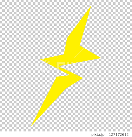 Lightning bolt simple flat illustration white background 127172612