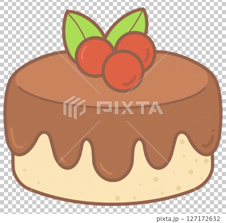 Cafe hopping chocolate birthday cake with cherry topping Cafe hopping chocolate birthday cake with cherry topping 127172632