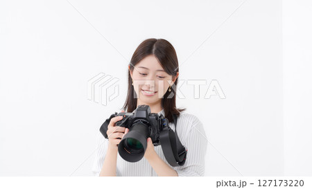 カメラを持った女性 カメラを持った女性 127173220