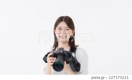 カメラを持った女性 カメラを持った女性 127173221