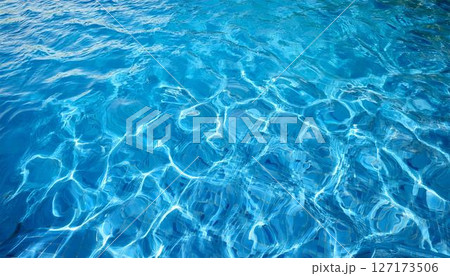 スイミングプールの水面の背景画像 127173506