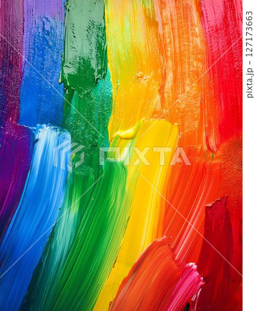 虹色の筆で塗られた背景画像 127173663