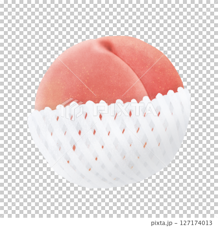裹著果蓋的粉紅白桃 裹著果蓋的粉紅白桃 127174013