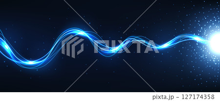 Powerful Charge Causing A Lot of Sparks, Lightning Background, Vector Illustration Powerful Charge Causing A Lot of Sparks, Lightning Background, Vector Illustration 127174358