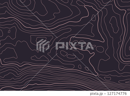 Topographic map background with altitude lines. Abstract terrain topography with elevation levels of the relief Topographic map background with altitude lines. Abstract terrain topography with elevation levels of the relief 127174776
