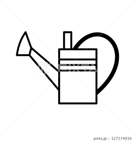 Watering can outline icon isolated on white. 127174916
