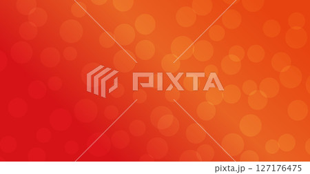 Abstract multicolored blurred bokeh on red background - Vector 127176475
