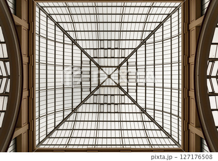 Glass ceiling with the Victorian iron at the East Court of the Alexander Palace built was originally named "The Palace of the People" or "Ally Pally" Glass ceiling with the Victorian iron at the East Court of the Alexander Palace built was originally named "The Palace of the People" or "Ally Pally" 127176508