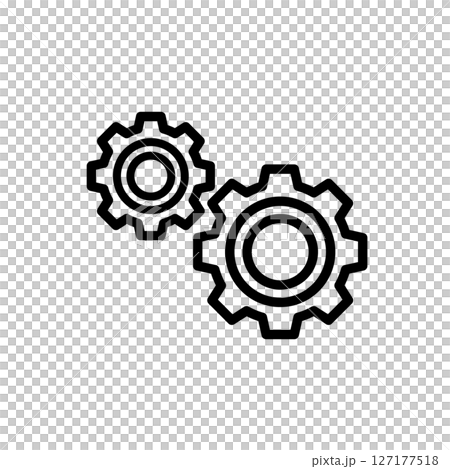 簡單可愛的齒輪圖標 127177518