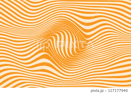 Abstract wavy line pattern with an optical illusion effect in orange and beige tones, featuring fluid motion, dynamic curves, and modern geometric design. Vibrant digital artwork with a hypnotic style Abstract wavy line pattern with an optical illusion effect in orange and beige tones, featuring fluid motion, dynamic curves, and modern geometric design. Vibrant digital artwork with a hypnotic style 127177940