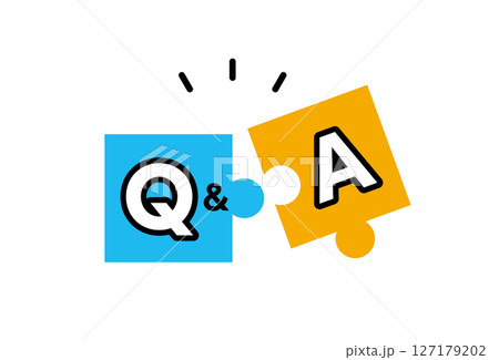 ジグソーパズルのQ&Aタイトルイラスト・アイコン 127179202