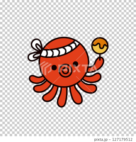 タコのキャラクターイラスト 127179512