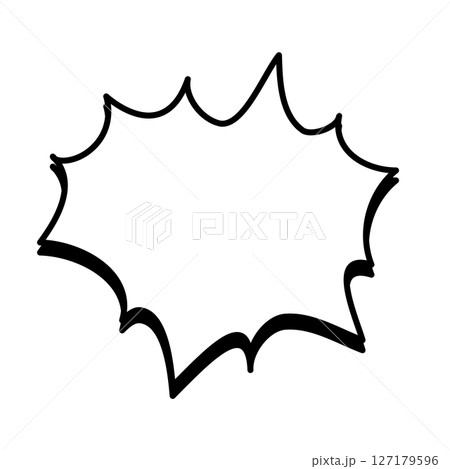 影付きの衝撃を表すフレーム 127179596