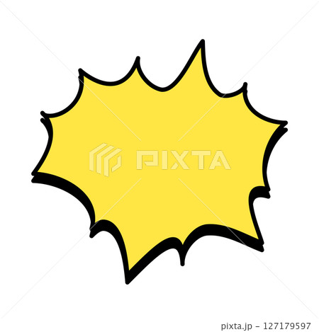 黄色の衝撃を表すフレーム 127179597
