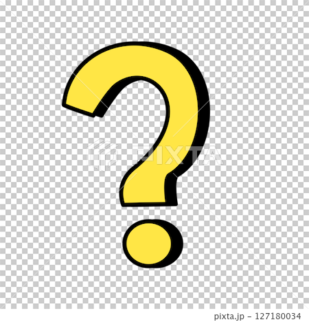 Yellow shaded question mark icon Yellow shaded question mark icon 127180034