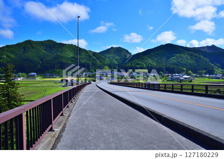 思川に掛かる新大越路橋からの眺め　栃木粕尾県道32号線　鹿沼市 127180229