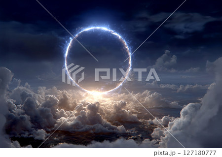 星空を背景に放たれたエネルギー 127180777