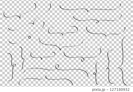 手書き風中括弧の飾り吹き出しセット 127180932