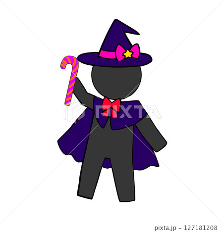 シンプル 魔法使い ハロウィン ピクトグラム 人影 影 シルエット シンプル 魔法使い ハロウィン ピクトグラム 人影 影 シルエット 127181208