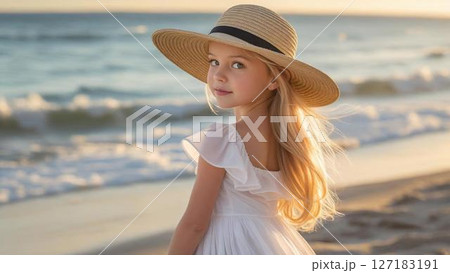 浜辺の女の子 127183191