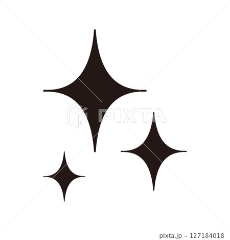 シンプルなキラキラのマーク 127184018