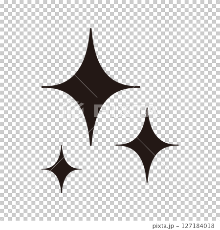 シンプルなキラキラのマーク 127184018