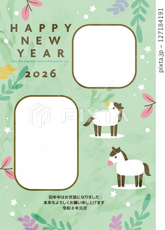 午年 年賀状 フォトフレーム 午年 年賀状 フォトフレーム 127184191