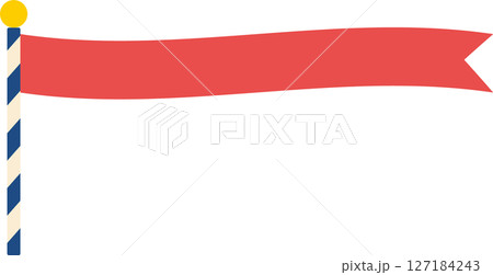 棒付き旗をモチーフにしたシンプルなベクターイラスト|旗,バナー,棒,ポール,装飾,カラフル,可愛い, 棒付き旗をモチーフにしたシンプルなベクターイラスト|旗,バナー,棒,ポール,装飾,カラフル,可愛い, 127184243