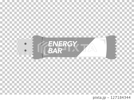 開封したエナジーバーのイラスト　プレーン　正面 127184344